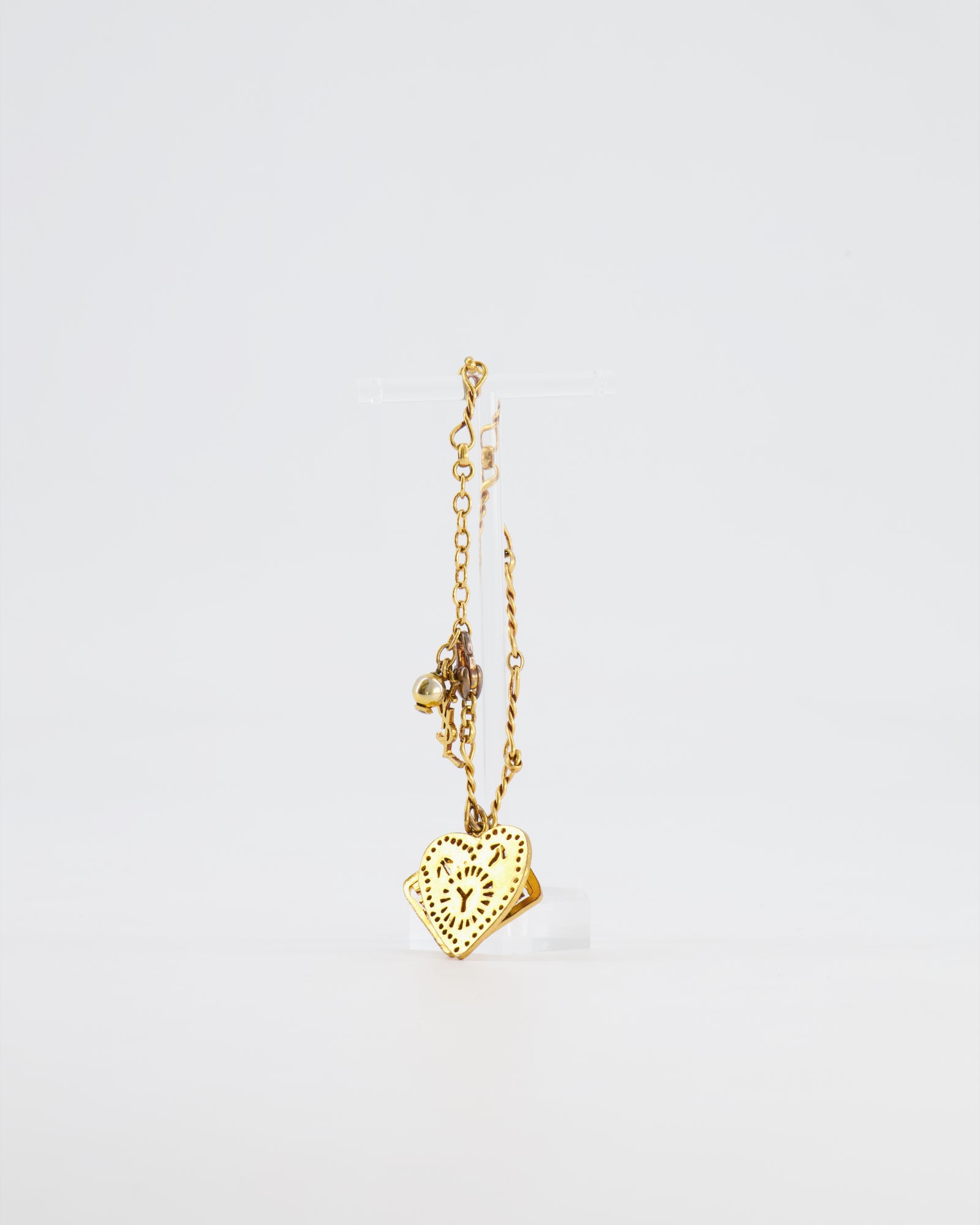 アクセサリー Vintage Yves Saint Laurent PlateNacklece Yves Saint Laurent Vintage Bracelet in Gold with Logo