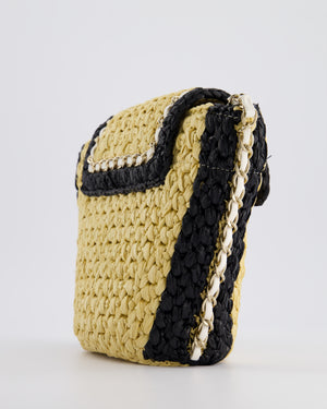 *HOT* Chanel 24C Venice Collection Beige Raffia Basket Bag with White Leather Interlocking Chain & Champagne Gold Hardware