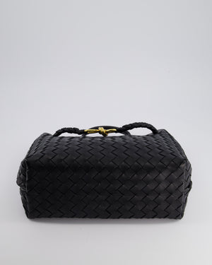 Bottega Veneta Medium Andiamo Bag in Black Intrecciato Leather with Gold Hardware RRP £4,250