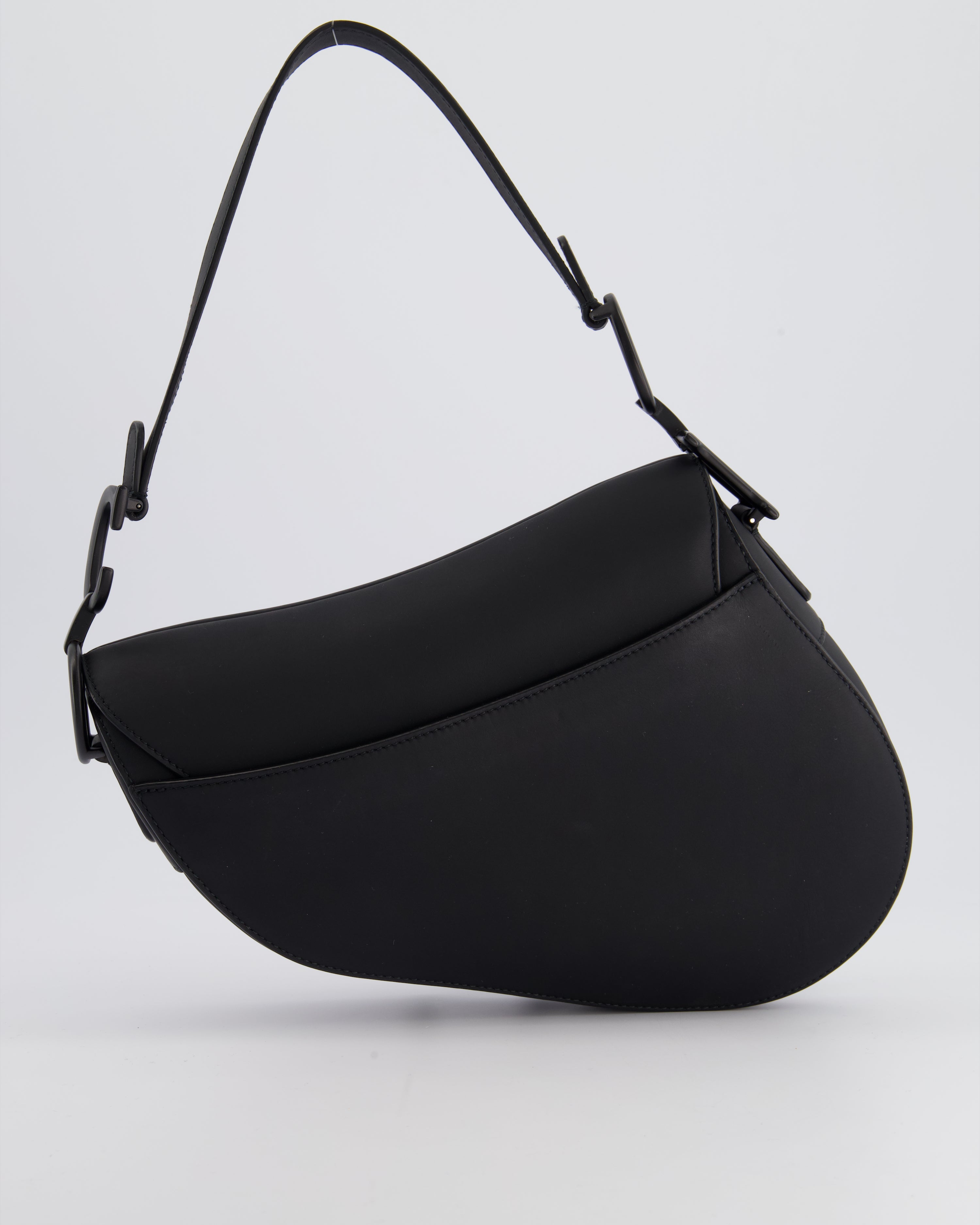 Christian Dior Black UltraMatte Calfskin Saddle Bag RRP 3450 Sellier
