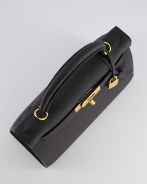 Hermès Kelly 28 Sellier Bag in Noir Epsom Leather with Gold Hardware