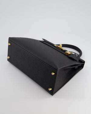 Hermès Kelly 28 Sellier Bag in Noir Epsom Leather with Gold Hardware