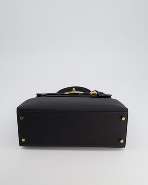 Hermès Kelly 28 Sellier Bag in Noir Epsom Leather with Gold Hardware