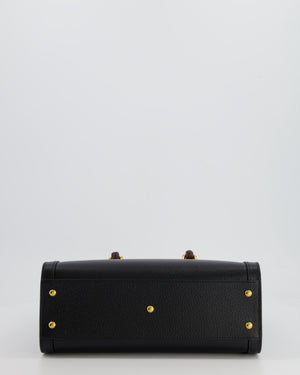 Gucci Black Diana Medium Tote Leather Bag with Shiny Antique Gold Hardware & Bamboo Handle RRP £3,170