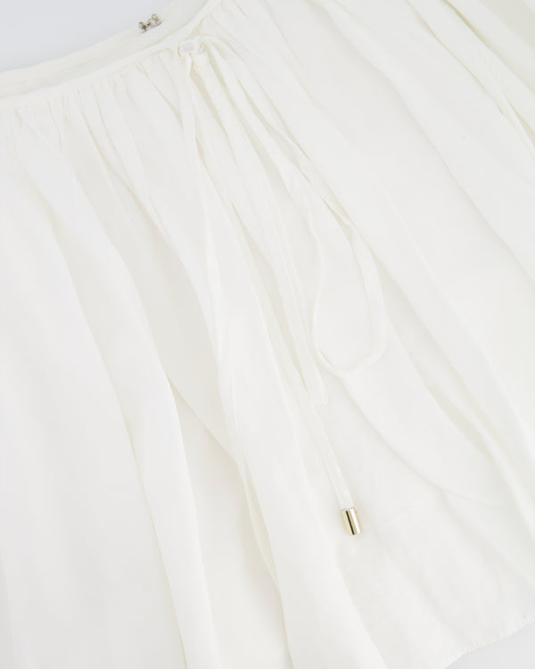 Loewe X Paula's Ibiza White Linen Strappy Mini Skirt Size FR 36 (UK 8) RRP £1,100