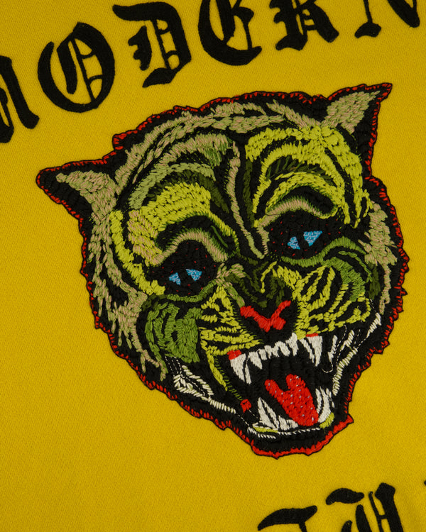 Gucci Menswear Yellow "MODERN FUTURE" Tiger Hoody Size L (EU 50)