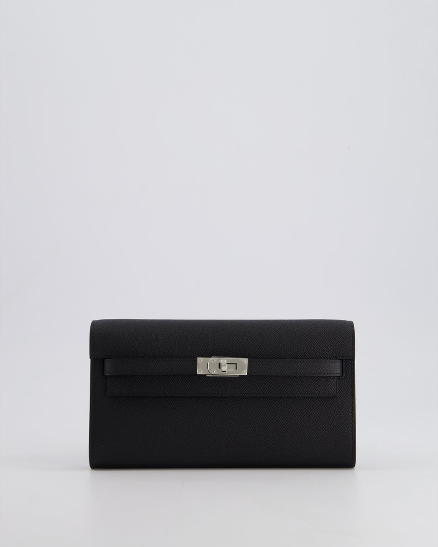 Hermès Kelly To Go Bag in Noir Epsom Leather with Palladium Hardware