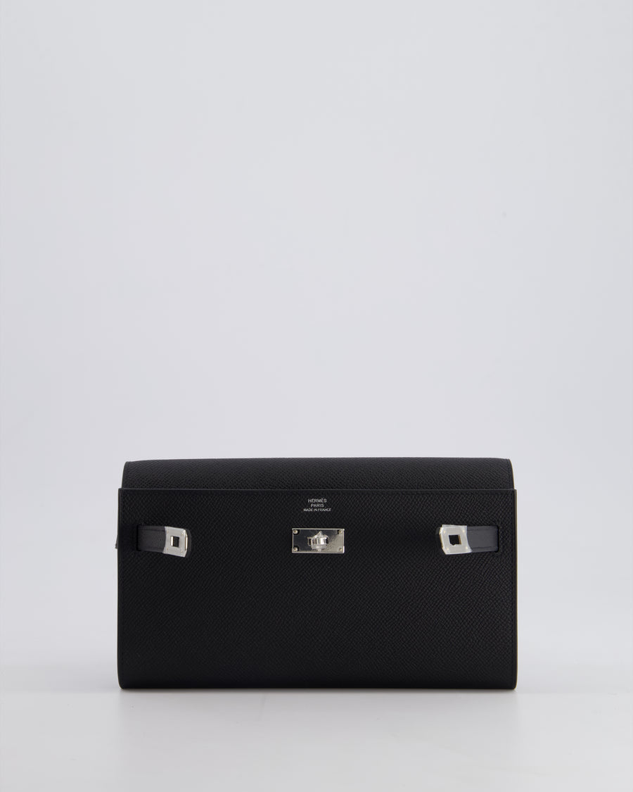 Hermès Kelly To Go Bag in Noir Epsom Leather with Palladium Hardware