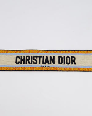 Christian Dior Orange, Blue & Cream Canvas Guitar Bag Strap with Antique Gold Hardware RRP £890