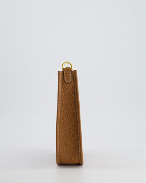 *FIRE PRICE* Hermès Mini Evelyne Bag in Gold Clemence Leather with Gold Hardware