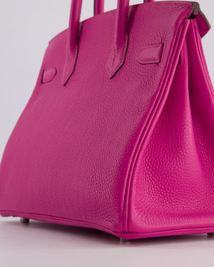 *RARE* Hermes Birkin 30cm Retourne Bag in Magnolia Clemence Leather with Palladium Hardware