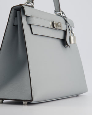 Hermès Kelly Sellier Bag 28cm in Bleu Glacier Epsom Leather with Palladium Hardware
