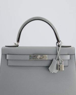 Hermès Kelly Sellier Bag 28cm in Bleu Glacier Epsom Leather with Palladium Hardware