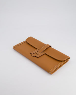 Hermès Jige Elan 29cm Clutch Bag in Gold Evercolour Leather