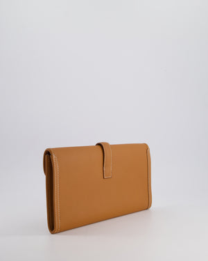 Hermès Jige Elan 29cm Clutch Bag in Gold Evercolour Leather