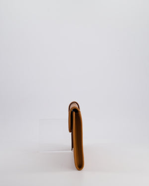 Hermès Jige Elan 29cm Clutch Bag in Gold Evercolour Leather