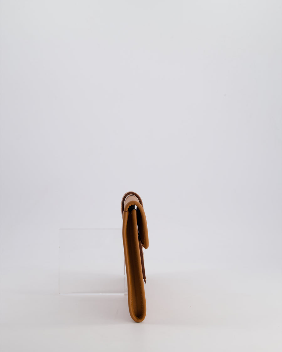 Hermès Jige Elan 29cm Clutch Bag in Gold Evercolour Leather
