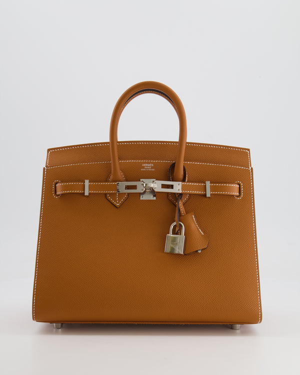 Hermès Birkin Sellier 25cm Bag in Toffee Epsom Leather with Palladium Hardware