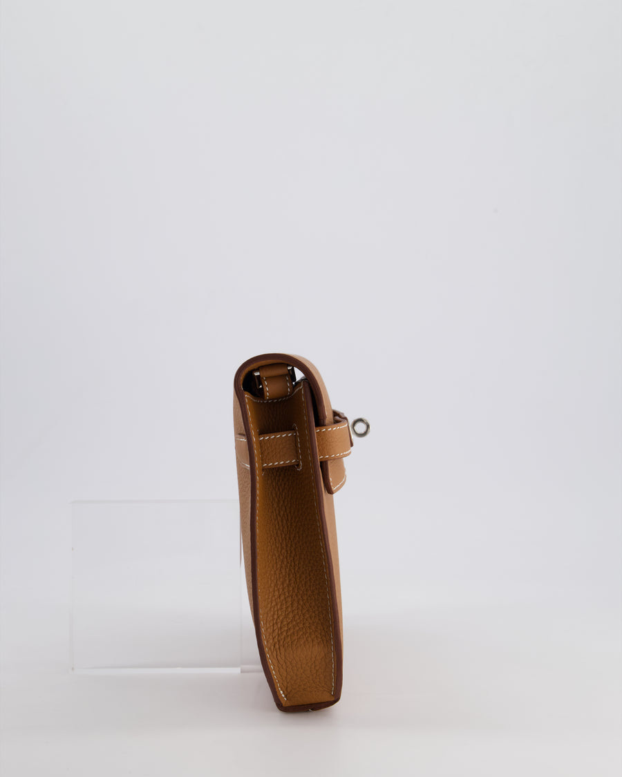 *RARE* Hermès Kelly Depeches Pouch 25cm Bag in Gold Togo Leather with Palladium Hardware