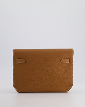 *RARE* Hermès Kelly Depeches Pouch 25cm Bag in Gold Togo Leather with Palladium Hardware