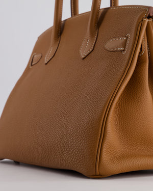 *RARE* Hermès Birkin Bag 30cm Retourne in Gold Togo Leather with Palladium Hardware