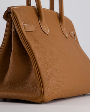 *RARE* Hermès Birkin Bag 30cm Retourne in Gold Togo Leather with Palladium Hardware