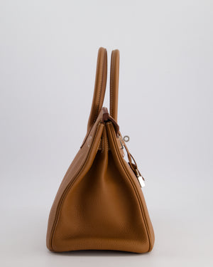 *RARE* Hermès Birkin Bag 30cm Retourne in Gold Togo Leather with Palladium Hardware