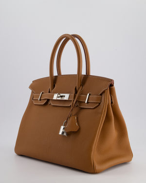 *RARE* Hermès Birkin Bag 30cm Retourne in Gold Togo Leather with Palladium Hardware