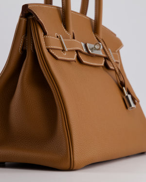 *RARE* Hermès Birkin Bag 30cm Retourne in Gold Togo Leather with Palladium Hardware