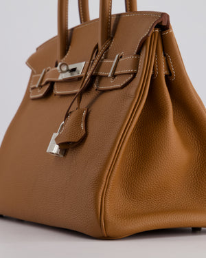 *RARE* Hermès Birkin Bag 30cm Retourne in Gold Togo Leather with Palladium Hardware