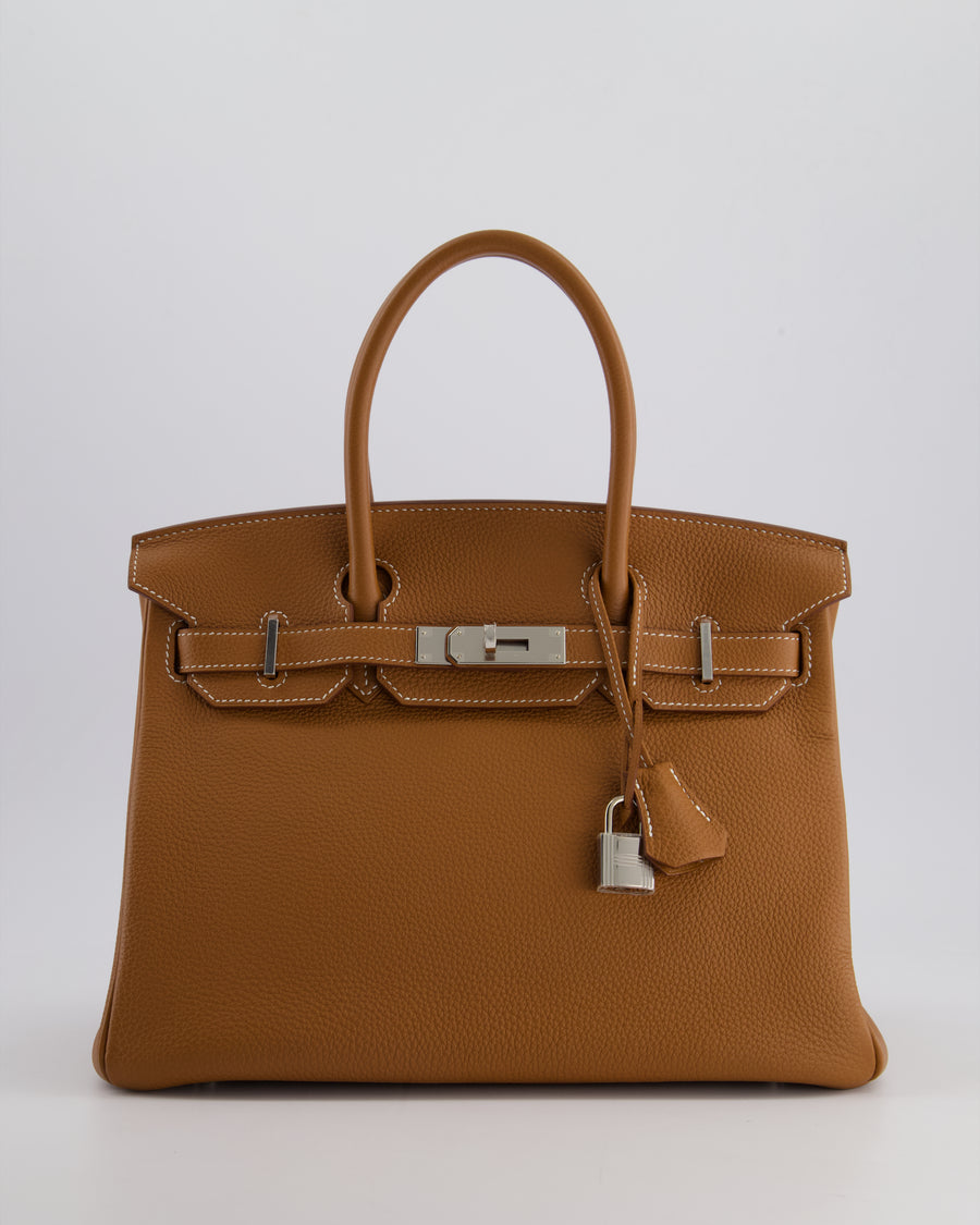 *RARE* Hermès Birkin Bag 30cm Retourne in Gold Togo Leather with Palladium Hardware