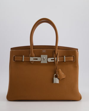 *RARE* Hermès Birkin Bag 30cm Retourne in Gold Togo Leather with Palladium Hardware