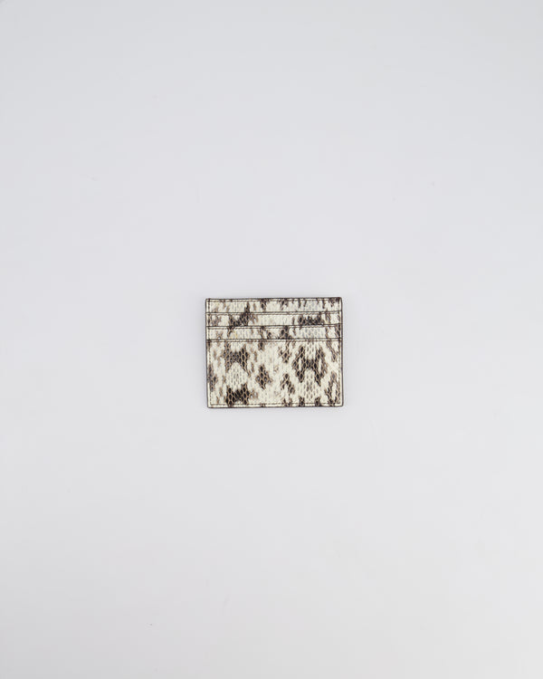 Fendi Black and White Python & Leather Card Holder