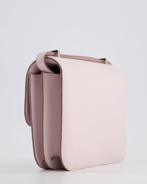 *SUPER RARE* Hermès Constance III Mini Miroir 18cm Bag in Mauve Pale Chèvre Mysore Leather with Palladium Hardware