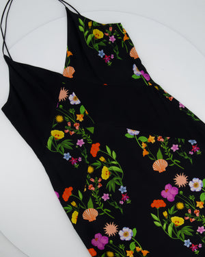 Borgo De Noir Black Floral Maxi Dress Size UK 6