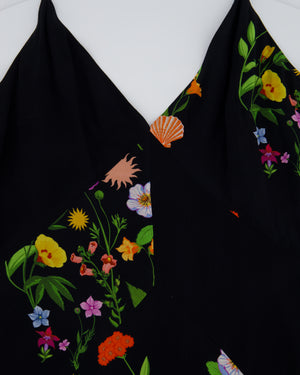 Borgo De Noir Black Floral Maxi Dress Size UK 6