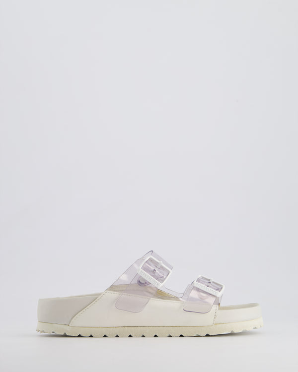 Manolo Blahnik X Birkenstock White Arizona PVC Sandals Size EU 35 RRP £330