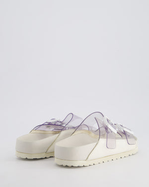 Manolo Blahnik X Birkenstock White Arizona PVC Sandals Size EU 35 RRP £330