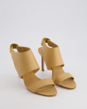Manolo Blahnik Nude Leather Open Toe Leather Heels Size EU 35