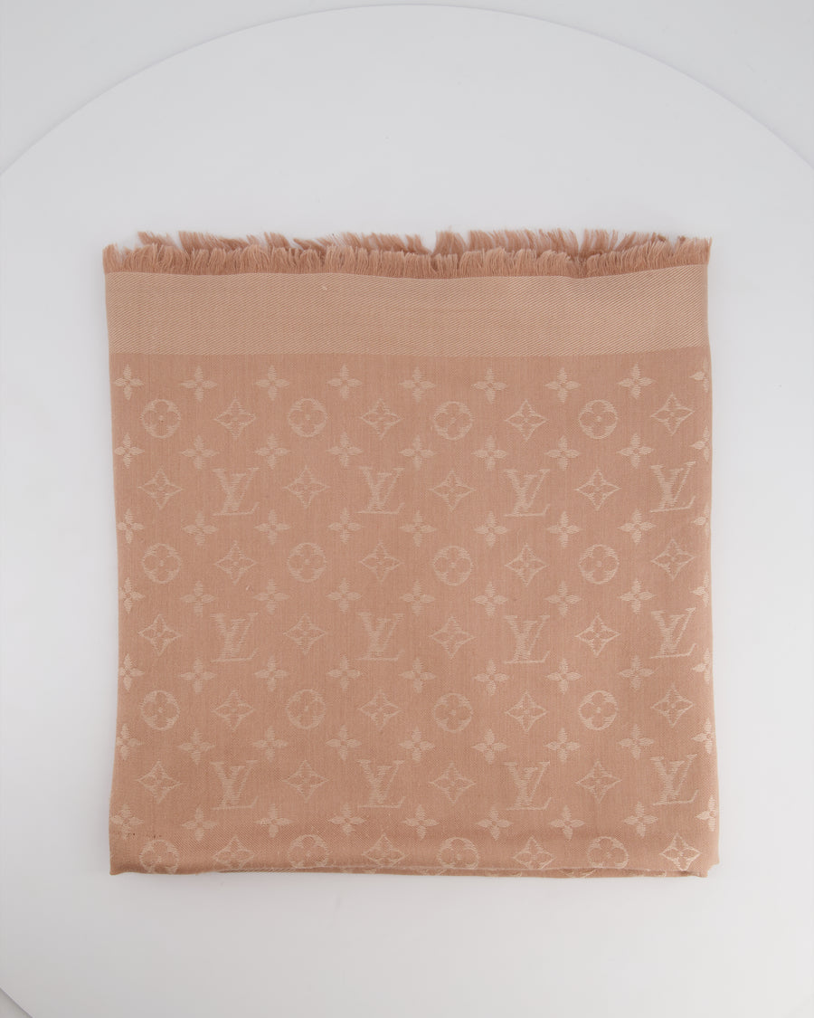 Louis Vuitton Pink Silk Monogram Shawl Size Size 142.5 cm x 142.5cm