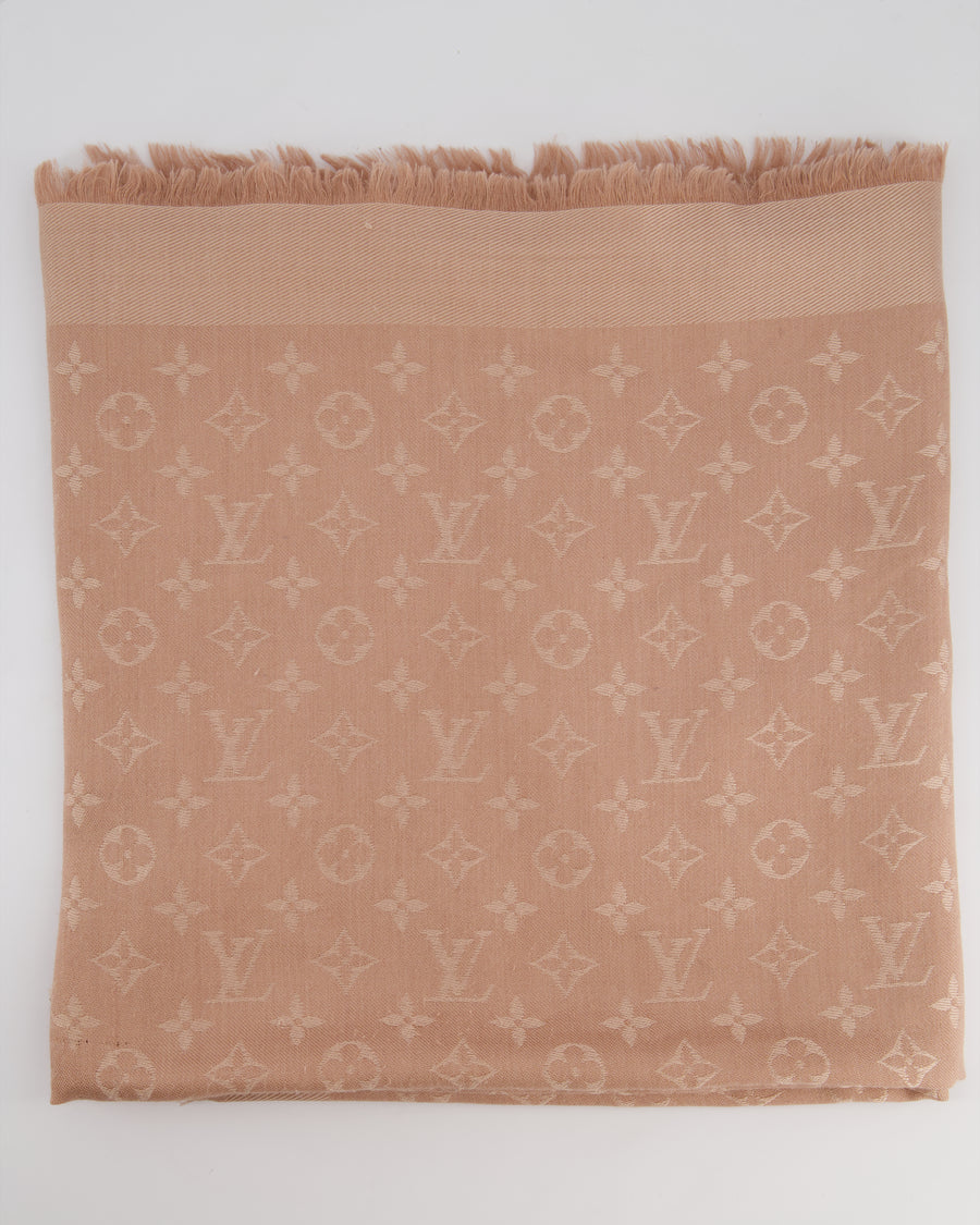Louis Vuitton Pink Silk Monogram Shawl Size Size 142.5 cm x 142.5cm