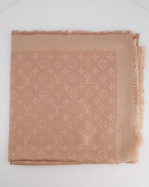 Louis Vuitton Pink Silk Monogram Shawl Size Size 142.5 cm x 142.5cm