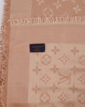 Louis Vuitton Pink Silk Monogram Shawl Size Size 142.5 cm x 142.5cm