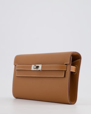 Hermès Kelly To Go Bag in Gold Evercolor Leather with Palladium Hardware