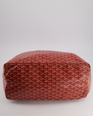 Goyard Saint Louis GM Shoulder Tote Bag in Red Goyardine Canvas and Chevroches Calfskin