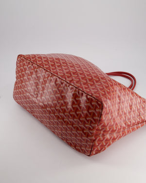 Goyard Saint Louis GM Shoulder Tote Bag in Red Goyardine Canvas and Chevroches Calfskin