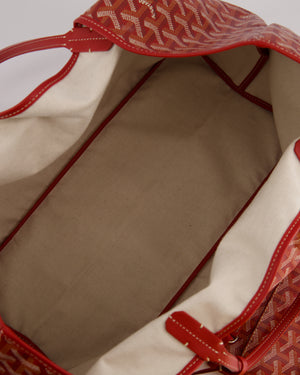 Goyard Saint Louis GM Shoulder Tote Bag in Red Goyardine Canvas and Chevroches Calfskin
