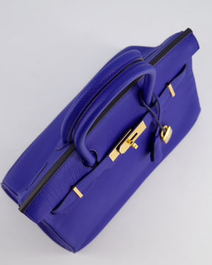 *RARE* Hermès Birkin Bag 30cm Retourne in Blue Royal Togo Leather with Gold Hardware