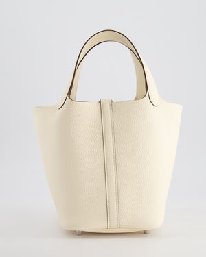 *HOT & RARE* Hermès Picotin Bag 18cm in Nata Clemence Leather with Palladium Hardware