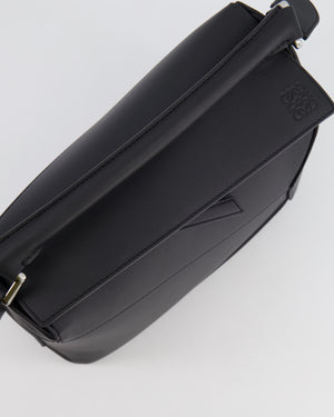 Loewe Black Small Puzzle Edge Bag in Smooth Calfskin Leather with Silver Hardware RRP £2,700.